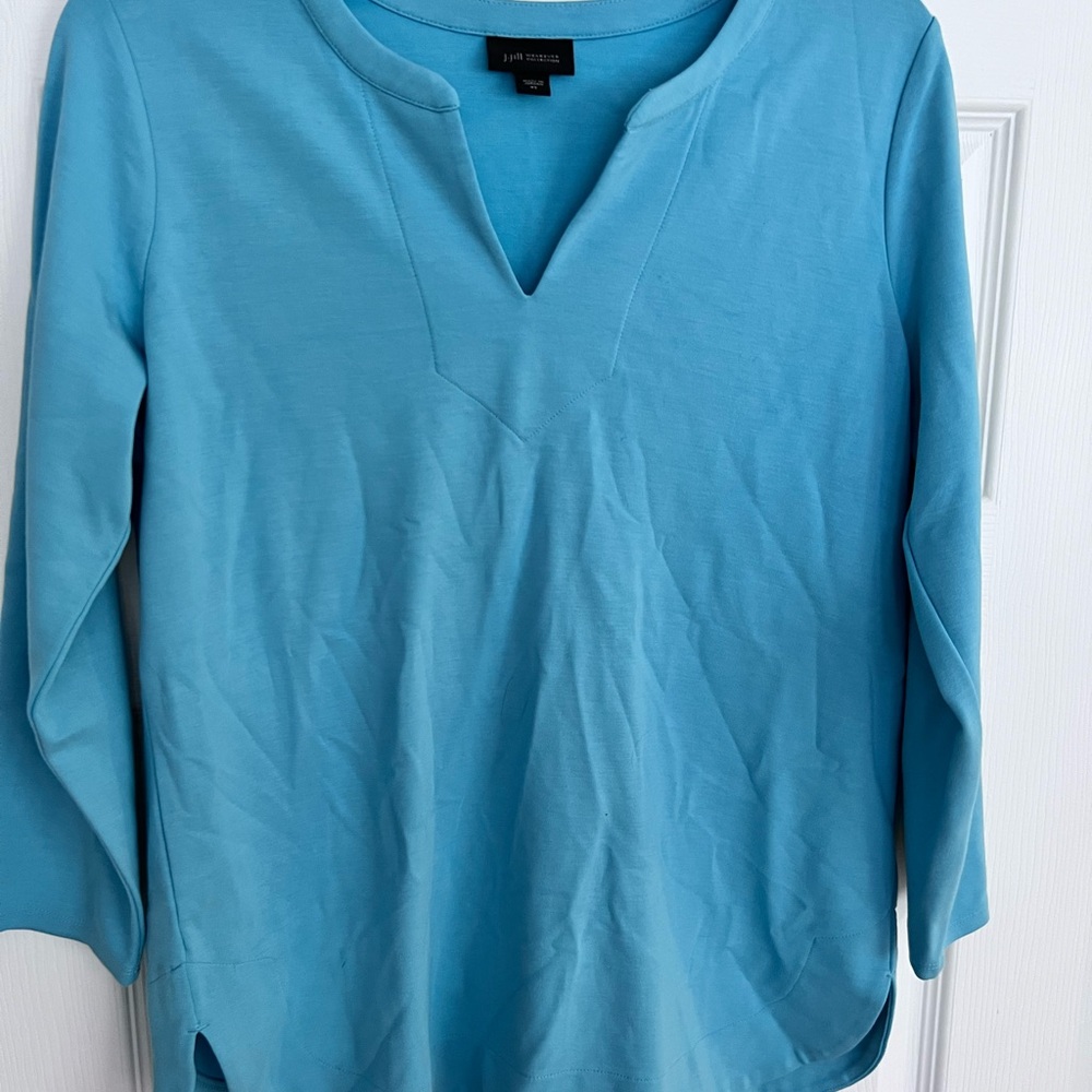 Women's Size XS "J. Jill" Wear-ever Collection Blue Top GUC ❤️